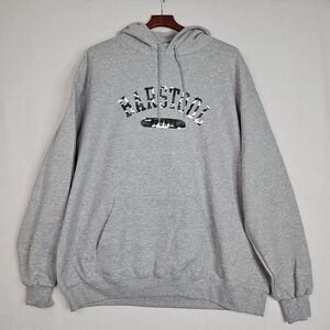 Barstool Sports Hoodie Men's Size 2XL Gray‎ Camo Spellout Pullover New
